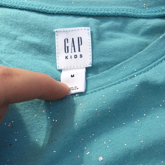 Teal Peplum Glitter Top - Picture 4 of 6